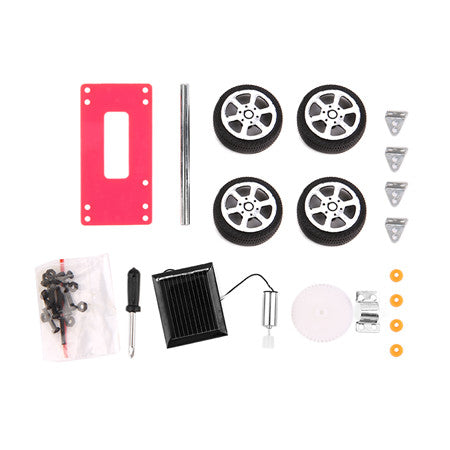 New arrival 1pc Self assembly Mini Solar Powered DIY Car Kit Children Educational Toy Gadget Gift 3 color Newest