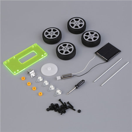 New arrival 1pc Self assembly Mini Solar Powered DIY Car Kit Children Educational Toy Gadget Gift 3 color Newest