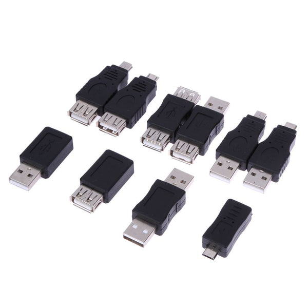 10pcs USB3.0 OTG 5pin F/M Charger Adapter Converter USB Male to Female Micro USB Adapter Power Bank Cable Imprimante Usb  Gadget