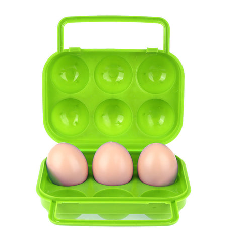 6 Grids Egg Storage Box Plastic Container Organizer Kitchen Gadgets Egg Holder Storage Tool for Travel Outdoor Camping