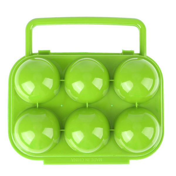 6 Grids Egg Storage Box Plastic Container Organizer Kitchen Gadgets Egg Holder Storage Tool for Travel Outdoor Camping