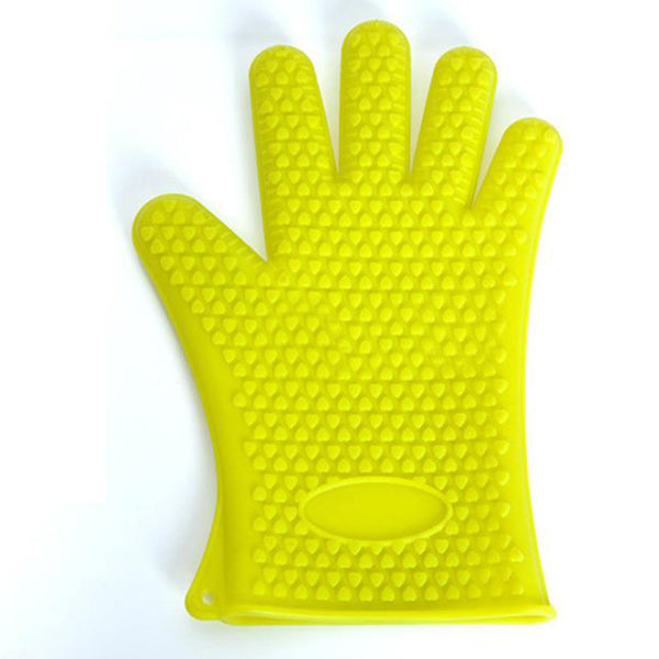 Heat Resistant Silicone Oven Glove Thick Cooking BBQ Grill Glove Oven Mitt Baking Glove Kitchen Barbecue Glove Kitchen Gadgets