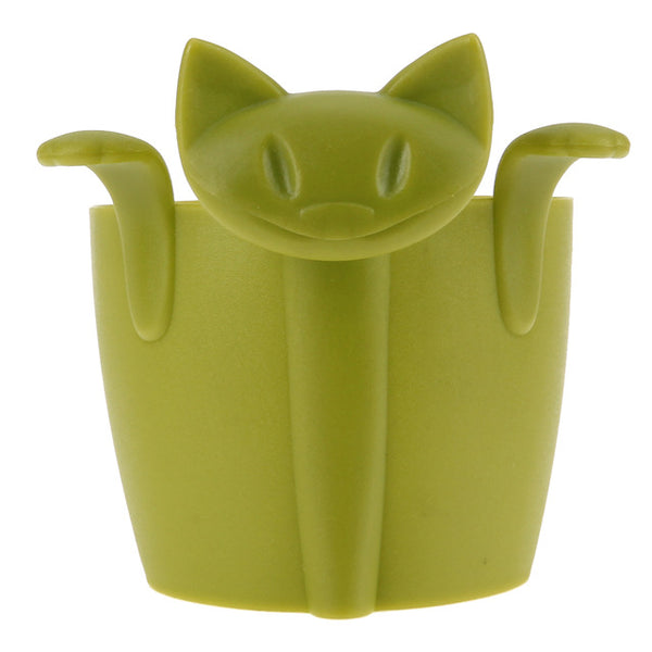 Cartoon Kitten Silicone Tea Strainer Plastic Spice Loose Leaf Tea Infuser Drinking Tea Tools Kitchen Gadgets Tea Accessories