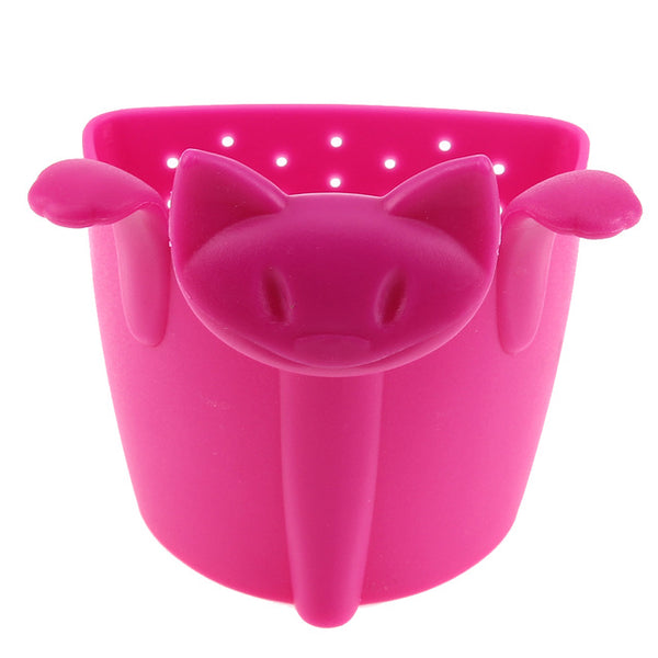 Cartoon Kitten Silicone Tea Strainer Plastic Spice Loose Leaf Tea Infuser Drinking Tea Tools Kitchen Gadgets Tea Accessories