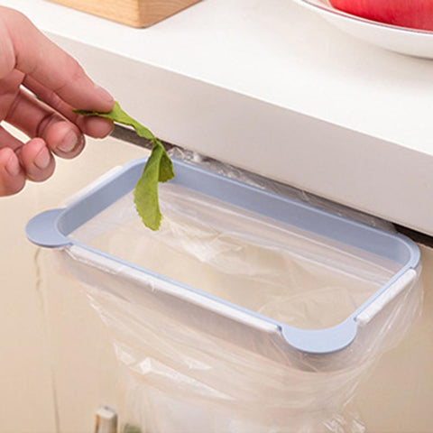 Plastic Garbage Bag Holder Rack Cabinet Cupboard Door Hanging Garbage Rubbish Bag Storage Trash Rack Kitchen Gadgets