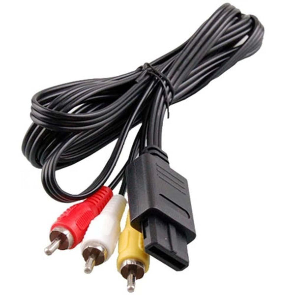 1 pc 1.8M TV RCA AV Audio Video Stereo Cord Cable For SNES Super Nintendo Nintend GC Video Game cube N64 N 64 Consoles Gadget